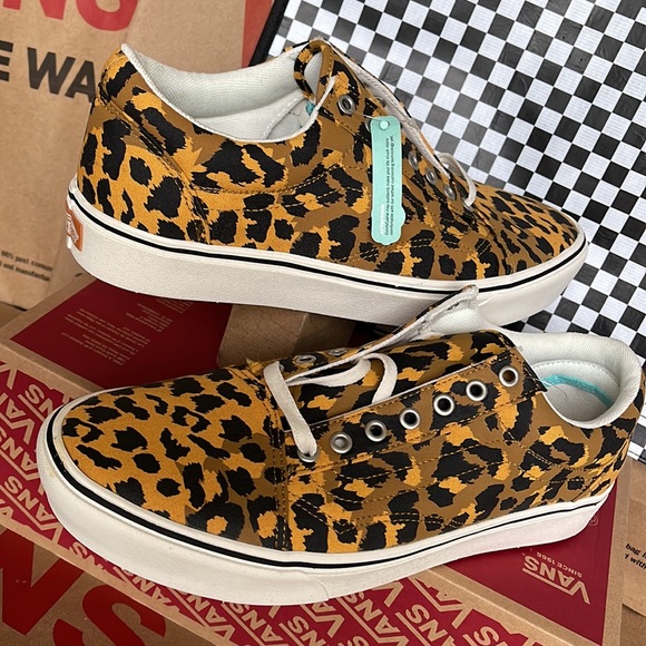 Vans Comfycush Old Skool Leopard Golden Brown /Golden Glow Men’s sneakers - Picture 11 of 16